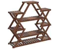 Vidaxl Pflanzenständer aus Tannenholz 110x25x105 cm - 55% Rabatt