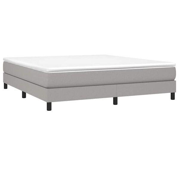 Vidaxl Stoff-Bettgestell 160x200 cm - Hellgrau - bis zu 34% Rabatt sparen