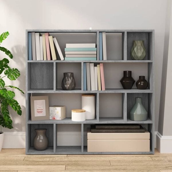 Vidaxl Bücherregal & Raumteiler Sonoma-Eiche Grau - Jetzt bis zu 34% Rabatt sparen
