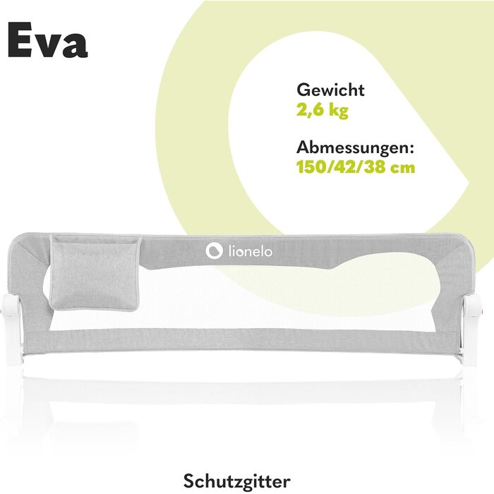 Lionelo Bettgitter Kinderbett Rausfallschutz 150x42 cm - klappbar - bis zu 33% reduziert