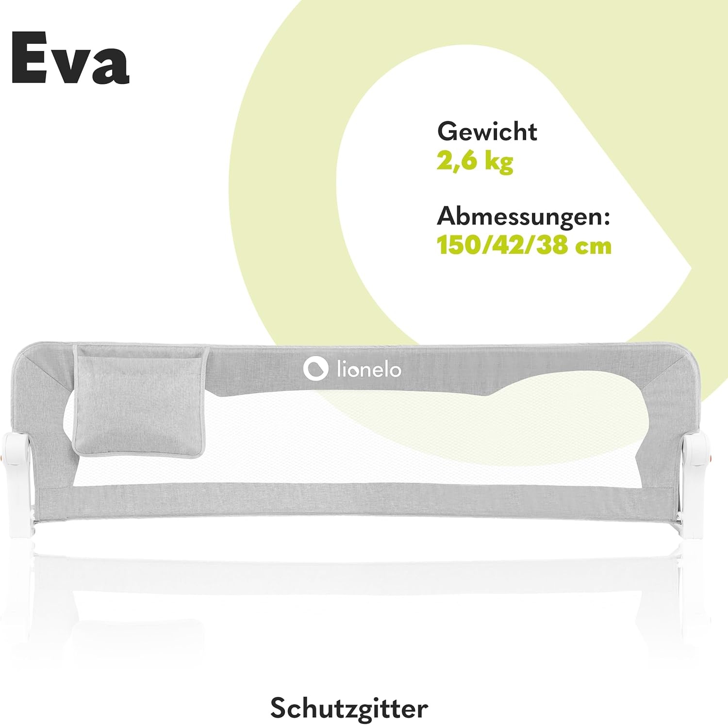 Lionelo Bettgitter Kinderbett Rausfallschutz 150x42 cm - klappbar - bis zu 33% reduziert