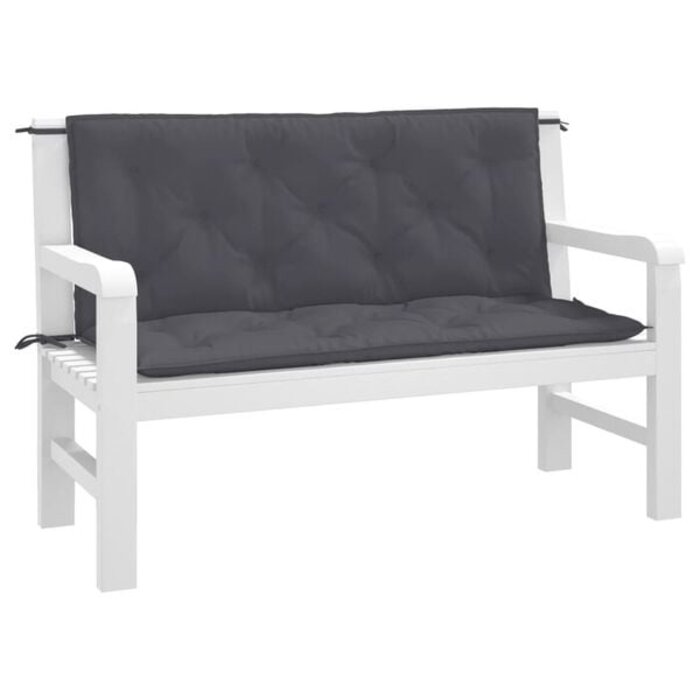Gartenbankkissen Set 120x50x7 cm Anthrazit - Bis zu 32% Rabatt
