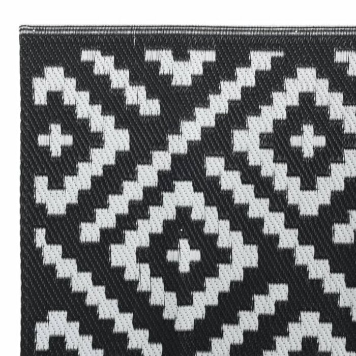 Außenteppich 140x200 cm, Schwarz-Weiß, wendbar - bis zu 33% reduziert