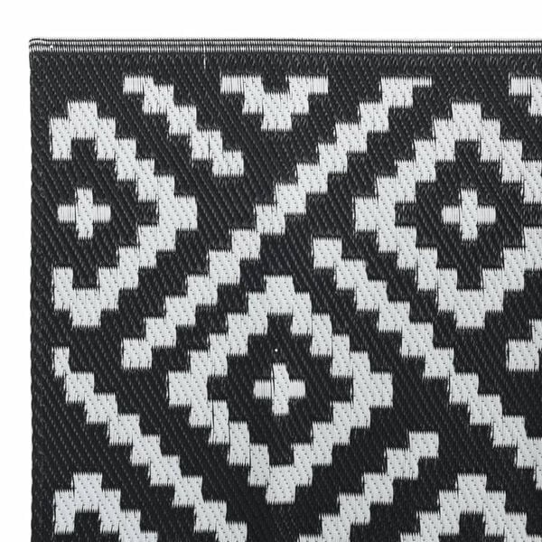 Außenteppich 140x200 cm, Schwarz-Weiß, wendbar - bis zu 33% reduziert