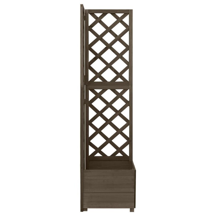Eck-Pflanzkübel mit Rankgitter 40x40x150 cm Fichtenholz - bis zu 33% Rabatt