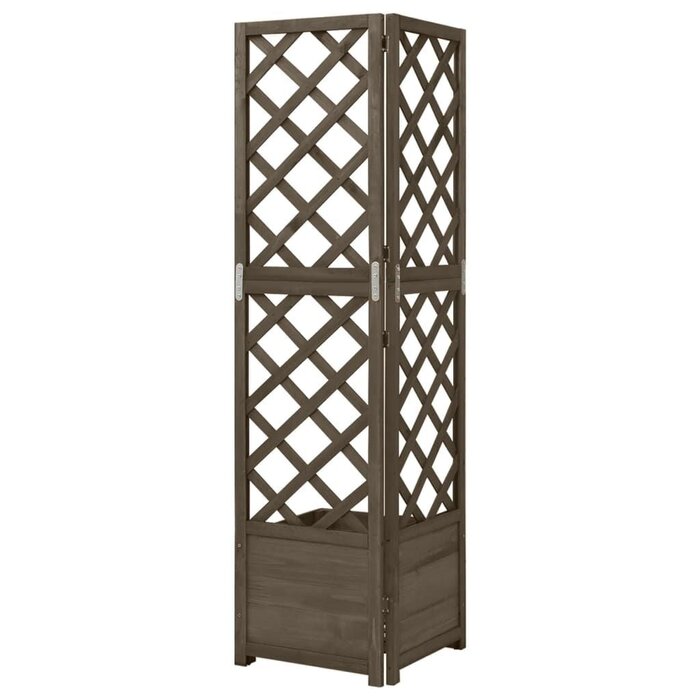 Eck-Pflanzkübel mit Rankgitter 40x40x150 cm Fichtenholz - bis zu 33% Rabatt