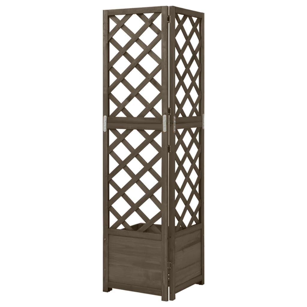 Eck-Pflanzkübel mit Rankgitter 40x40x150 cm Fichtenholz - bis zu 33% Rabatt