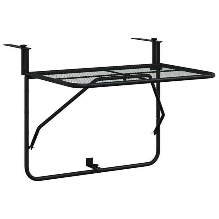 Balkontisch Stahl 60x40 cm, Schwarz - bis zu 33% Rabatt