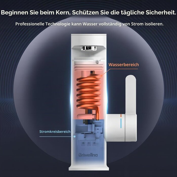 Elektrischer Wasserhahn mit Digitalanzeige - Warmwasser sofort - bis zu 29% sparen