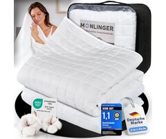 2-in-1 Gewichtsdecke 135x200cm 7kg Weiß - 55% Rabatt