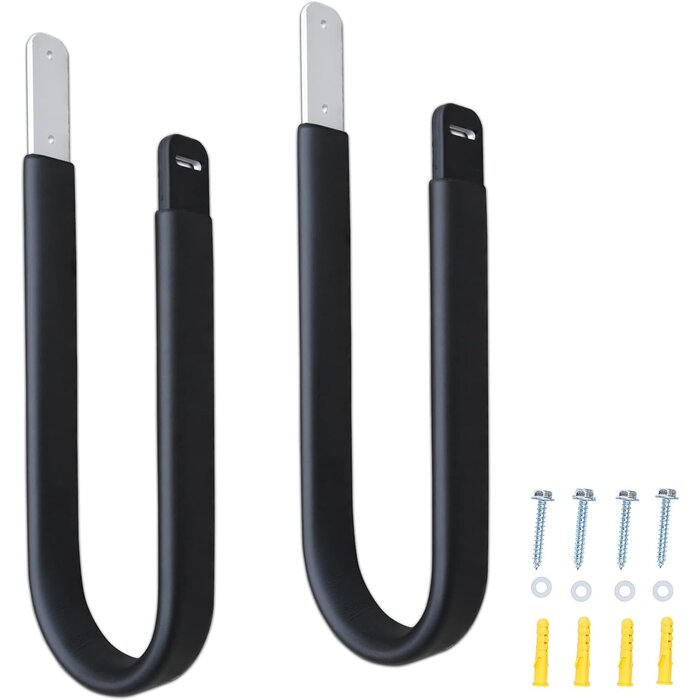 Surfbrett Wandhalterung Aluminium schwarz - 2er Set - bis zu 29% Rabatt