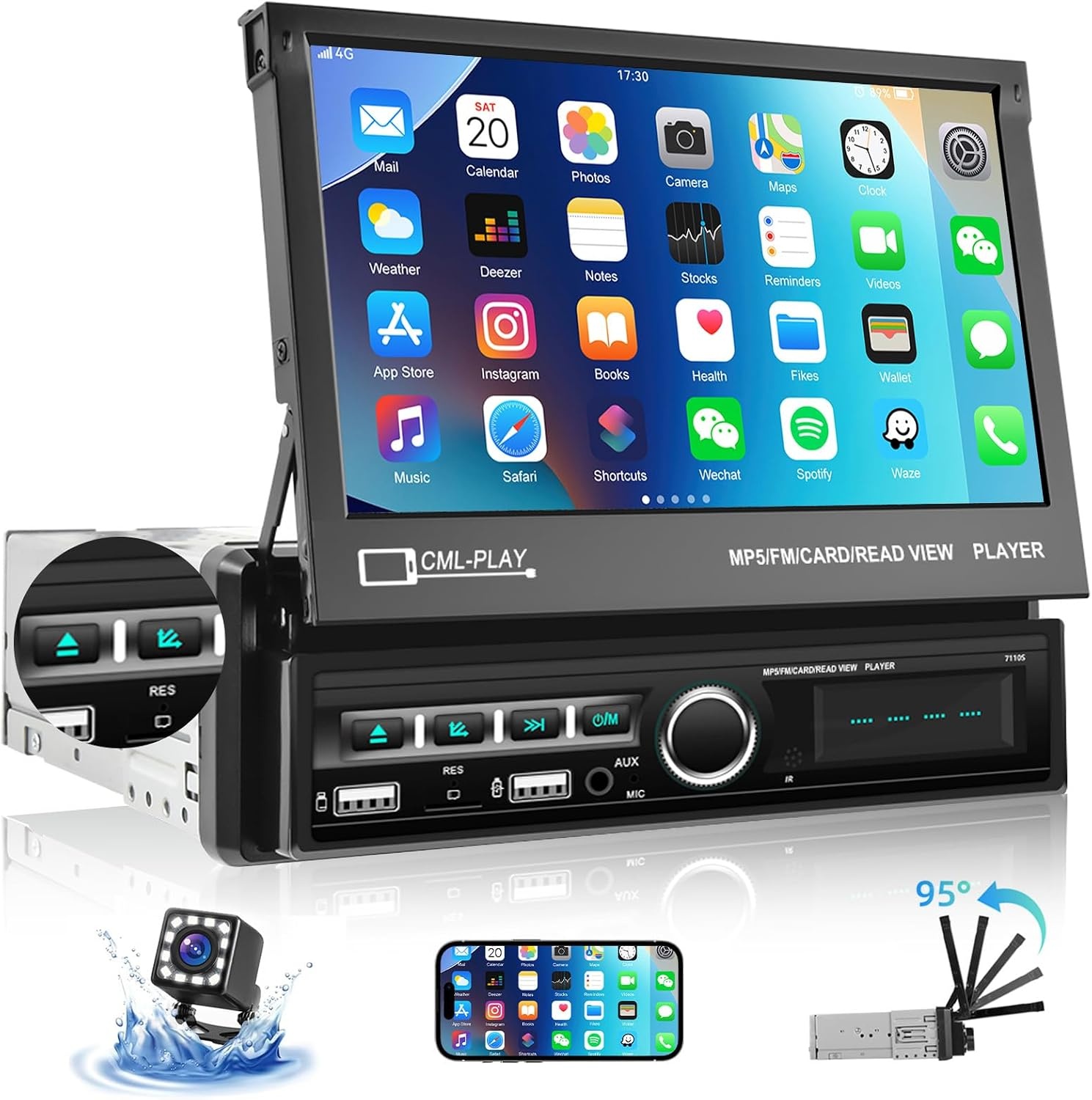 1 DIN Autoradio mit 7 Zoll Touchscreen - Bis zu 29% Rabatt im Outlet