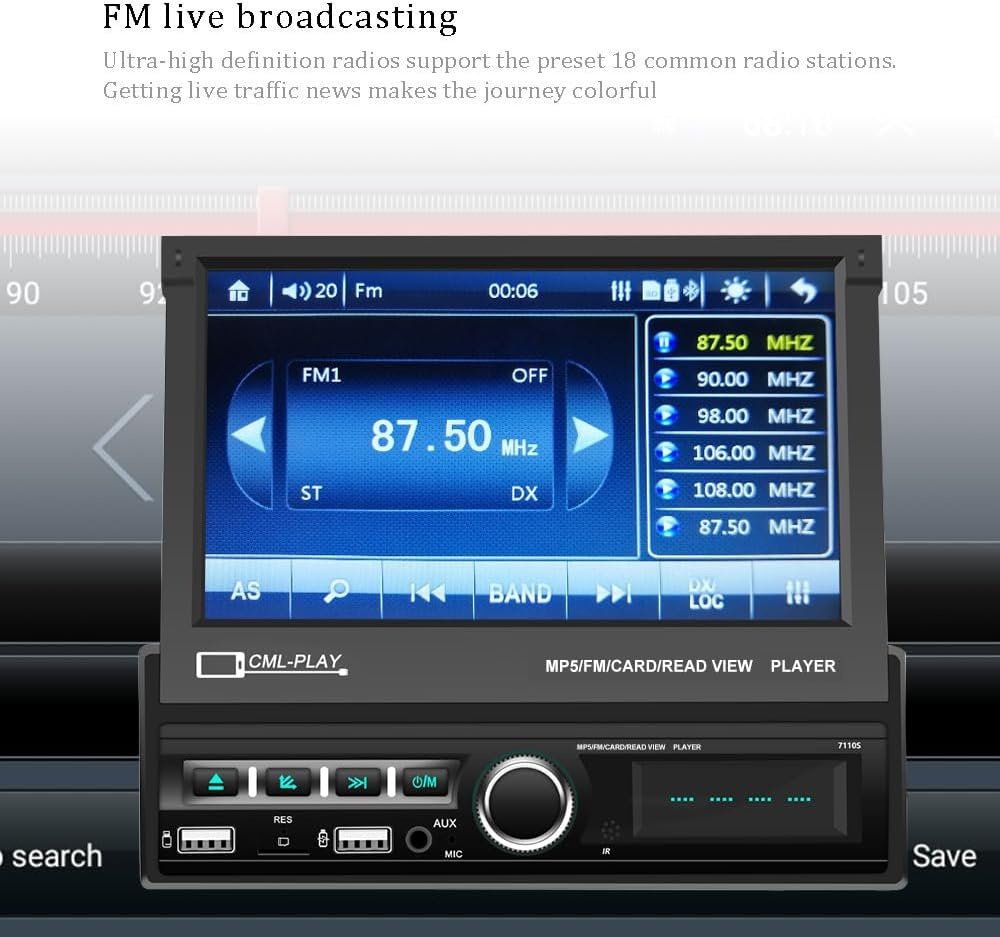 1 DIN Autoradio mit 7 Zoll Touchscreen - Bis zu 29% Rabatt im Outlet