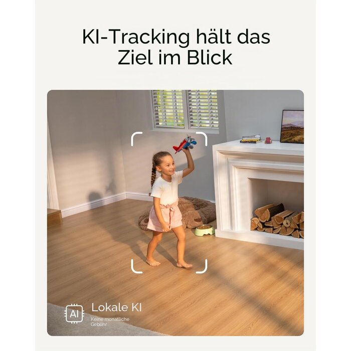 4K UHD Innenkamera mit 360° Schwenk & 8-fach Zoom - bis zu 35% Rabatt
