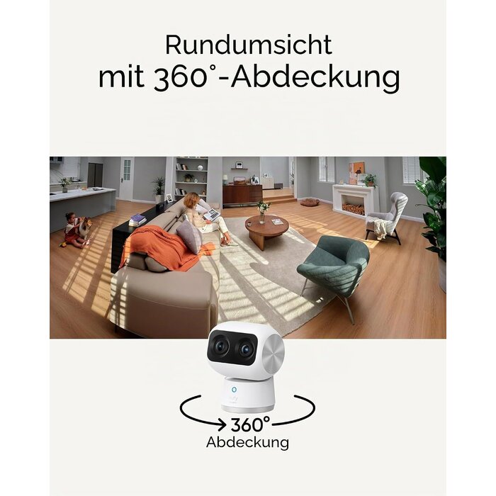 4K UHD Innenkamera mit 360° Schwenk & 8-fach Zoom - bis zu 35% Rabatt