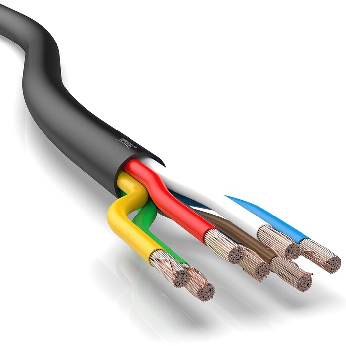 Fahrzeugleitung 7-adrig 1.0 mm² Rundkabel 5m - jetzt bis zu 27% sparen