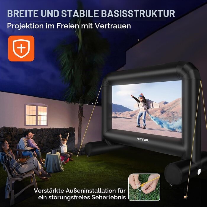 Vevor Aufblasbare Leinwand 215 cm für Heimkino & Outdoor - bis zu 35 % Rabatt