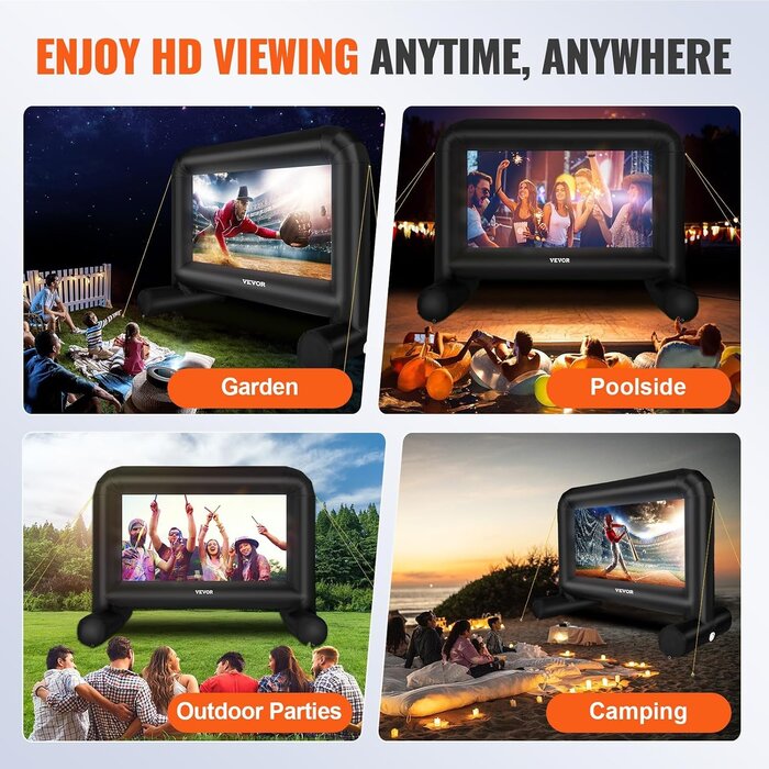 Vevor Aufblasbare Leinwand 215 cm für Heimkino & Outdoor - bis zu 35 % Rabatt