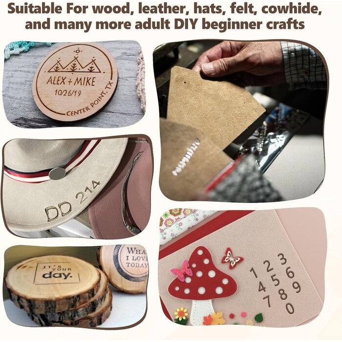 Mini Branding-Stempel Set 2,5 cm - Buchstaben & Zahlen - Bis zu 33% sparen