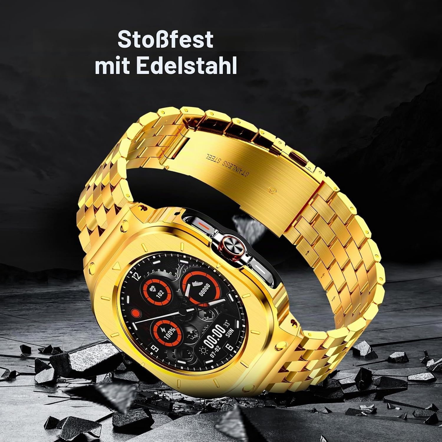 Edelstahl-Gehäuse für 47 mm Smartwatch - Robust & Stoßfest - Bis zu 52% Rabatt