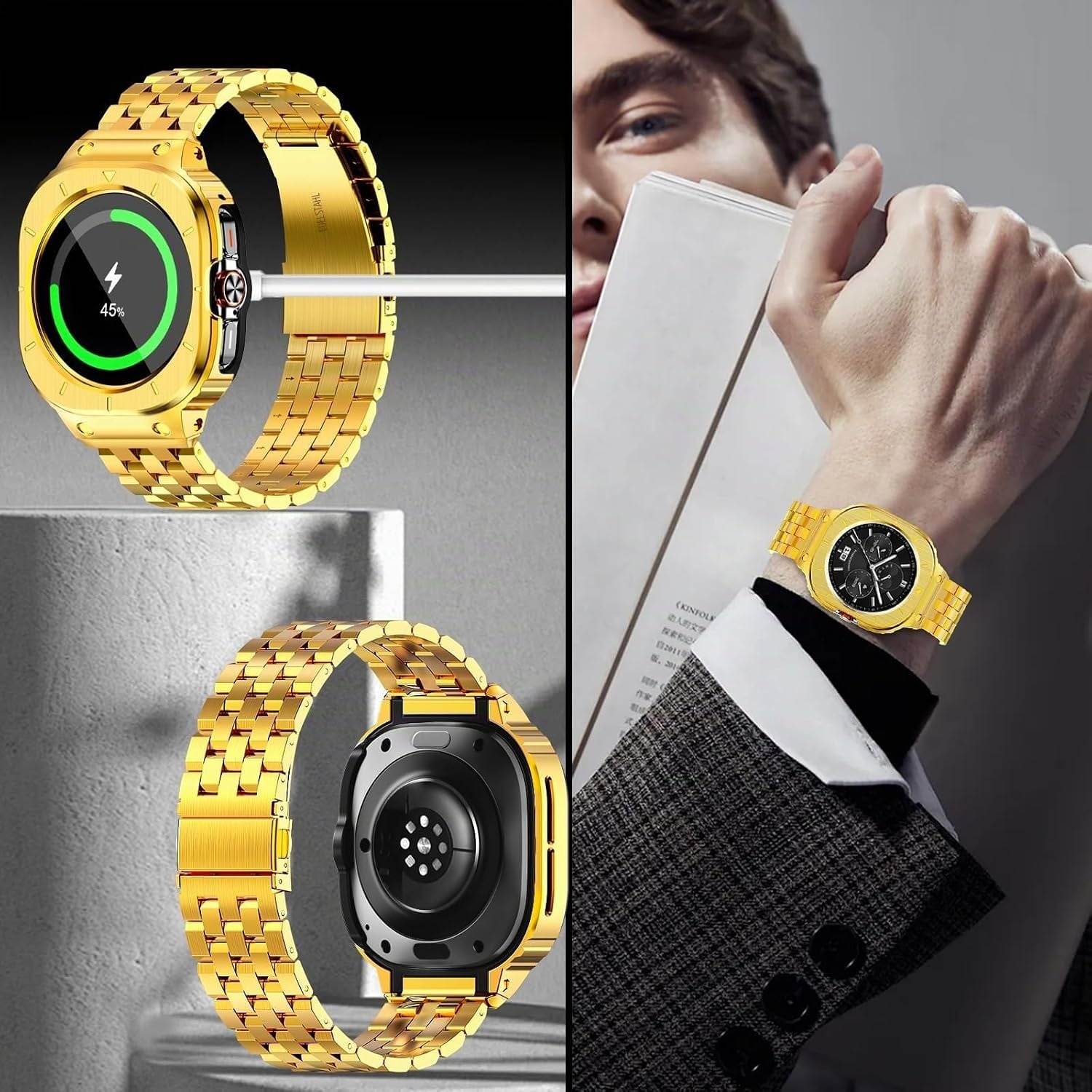 Edelstahl-Gehäuse für 47 mm Smartwatch - Robust & Stoßfest - Bis zu 52% Rabatt