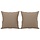 Zierkissen 2er Set 40x40 cm Kunstleder Cappuccino - bis zu 29% Rabatt