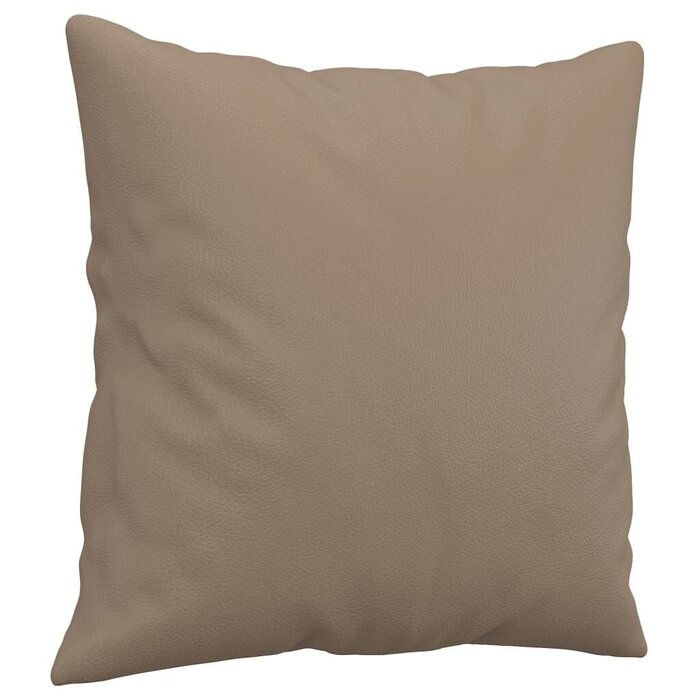 Vidaxl Zierkissen 2er Set 40x40 cm Kunstleder Cappuccino - bis zu 29% Rabatt