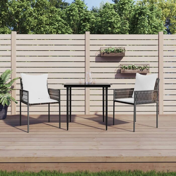 Vidaxl Gartenstühle 2er Set mit Kissen Braun - bis zu 34% sparen