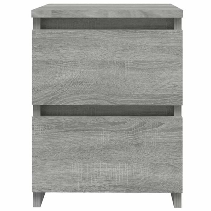 Vidaxl Nachtschrank Grau Sonoma 30x30x40 cm - Mit 2 Schubladen - Bis zu 33% Rabatt