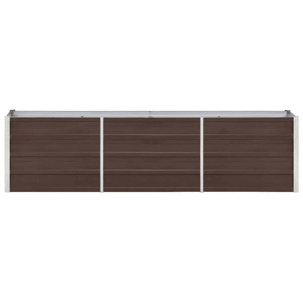 Vidaxl Hochbeet 240x40x45 cm aus verzinktem Stahl - Braun - bis zu 33% sparen