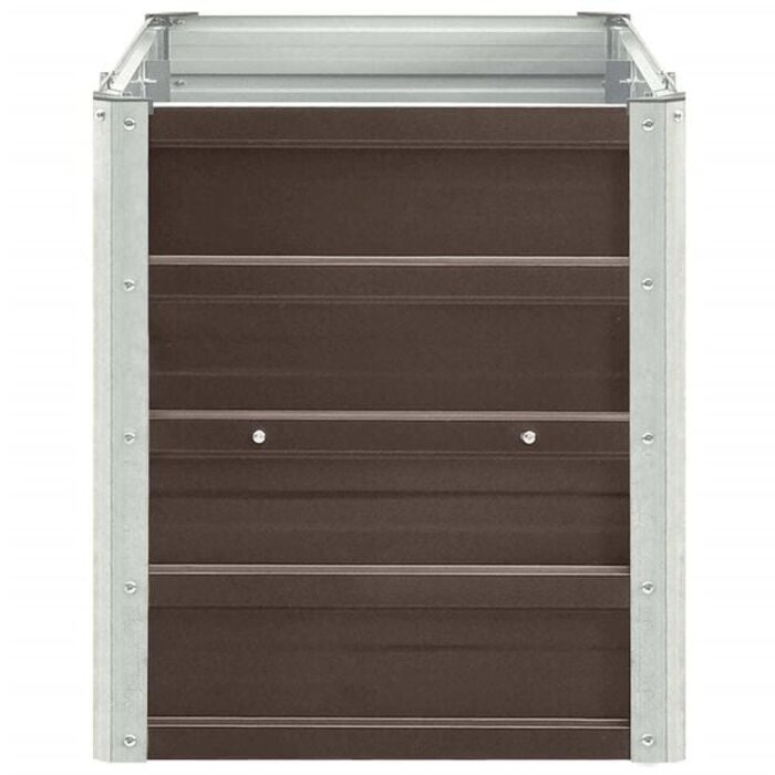 Vidaxl Hochbeet 240x40x45 cm aus verzinktem Stahl - Braun - bis zu 33% sparen