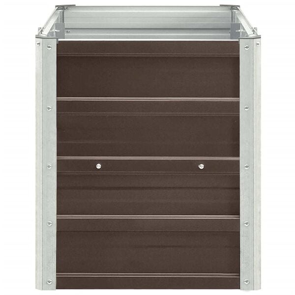 Vidaxl Hochbeet 240x40x45 cm aus verzinktem Stahl - Braun - bis zu 33% sparen