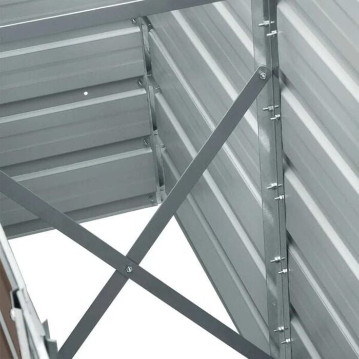 Vidaxl Hochbeet 240x40x45 cm aus verzinktem Stahl - Braun - bis zu 33% sparen