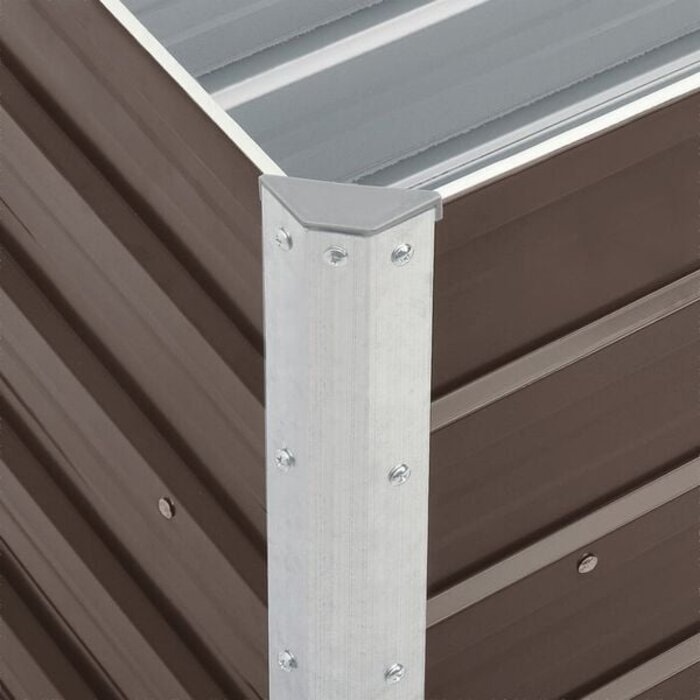 Vidaxl Hochbeet 240x40x45 cm aus verzinktem Stahl - Braun - bis zu 33% sparen