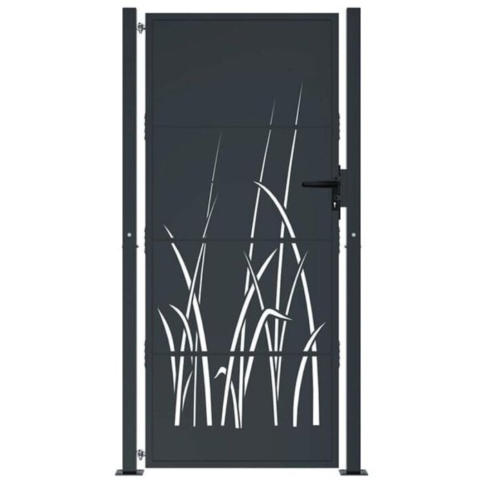 Vidaxl Design-Gartentor 105x205 cm Anthrazit - Bis zu 35% Rabatt