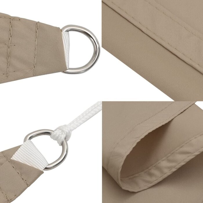 Vidaxl Rechteckiges Sonnensegel 3x6 m in Taupe - UV-beständig - bis zu 34% sparen