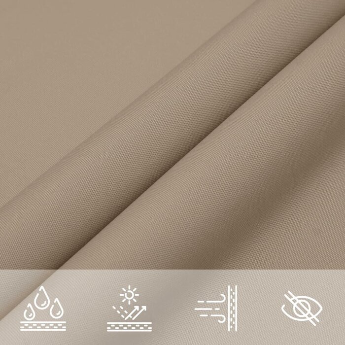 Vidaxl Rechteckiges Sonnensegel 3x6 m in Taupe - UV-beständig - bis zu 34% sparen