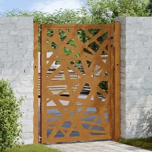 Vidaxl Gartentor Laser-Design 100x125cm, wetterfester Stahl - bis zu 35% reduziert