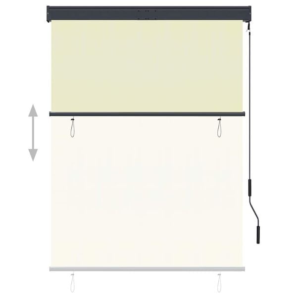 Vidaxl Außenrollo 120 x 250 cm Vertikalmarkise Creme - bis zu 34% Rabatt