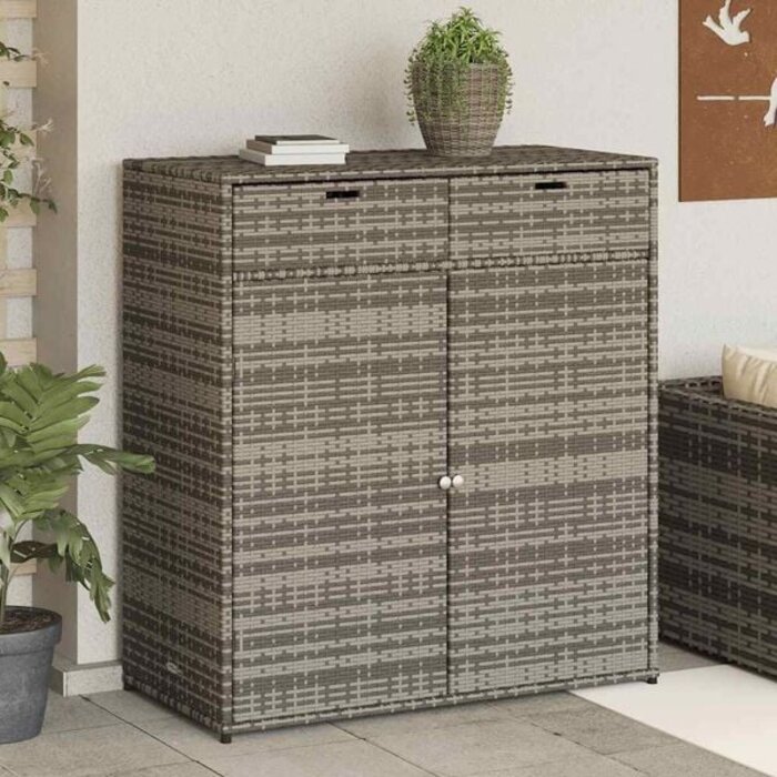 Vidaxl Gartenschrank aus Polyrattan, 105x55x113 cm - Bis zu 35% Rabatt