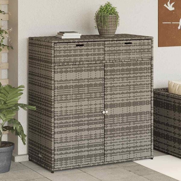 Vidaxl Gartenschrank aus Polyrattan, 105x55x113 cm - Bis zu 35% Rabatt