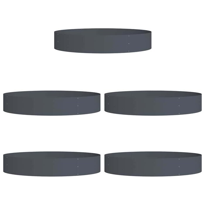 Vidaxl Pflanzring Set 5-tlg. Anthrazit - Robust & Stilvoll - bis zu 35% Rabatt