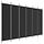 Flexibler Raumteiler 300x200 cm, 6 Paneele, Schwarz - Jetzt bis zu 33% sparen