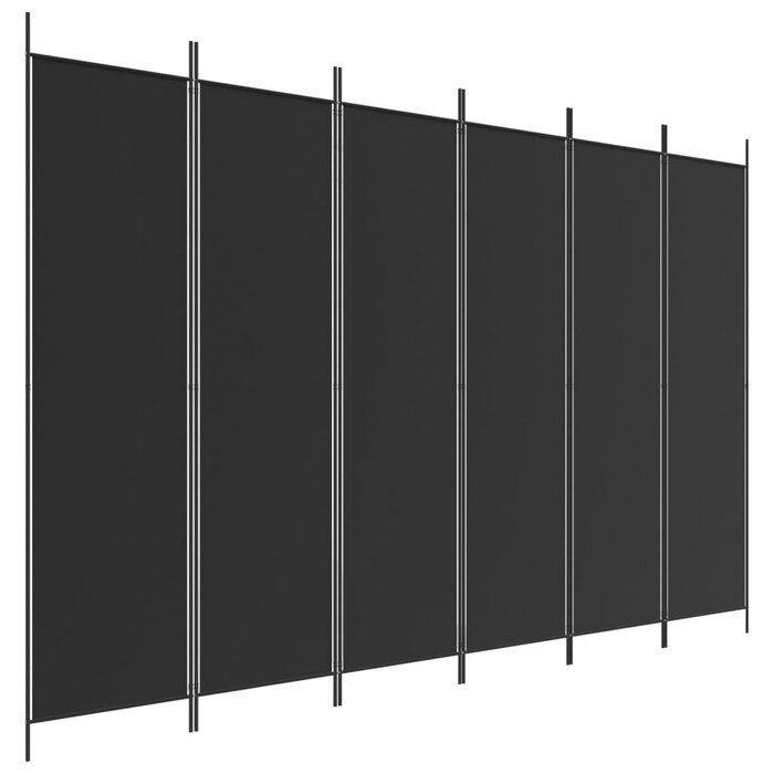Vidaxl Flexibler Raumteiler 300x200 cm, 6 Paneele, Schwarz - Jetzt bis zu 33% sparen
