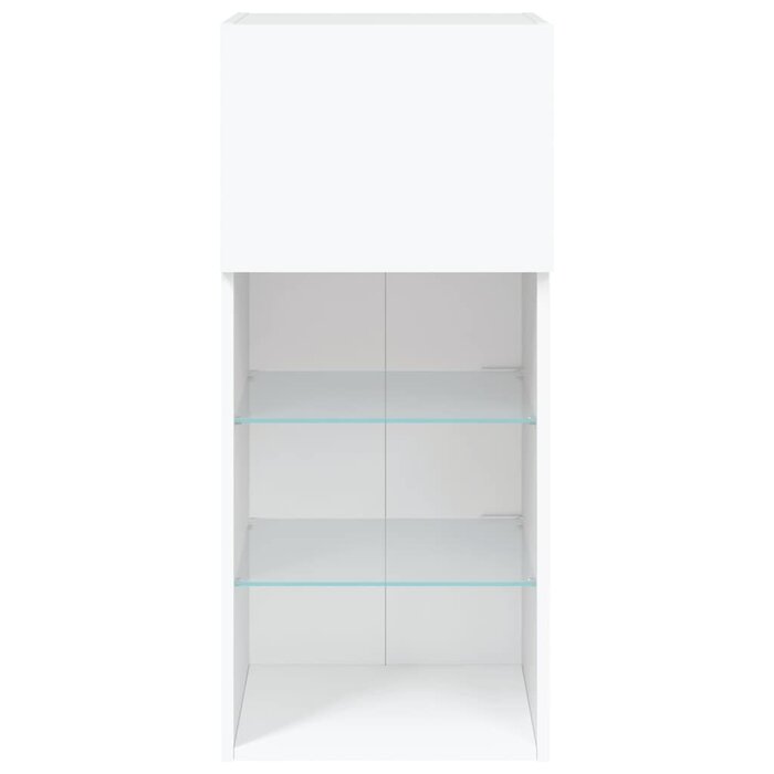 Vidaxl Modernes TV-Schrank Set mit LED, 2-tlg., Weiß, bis zu 35% Rabatt