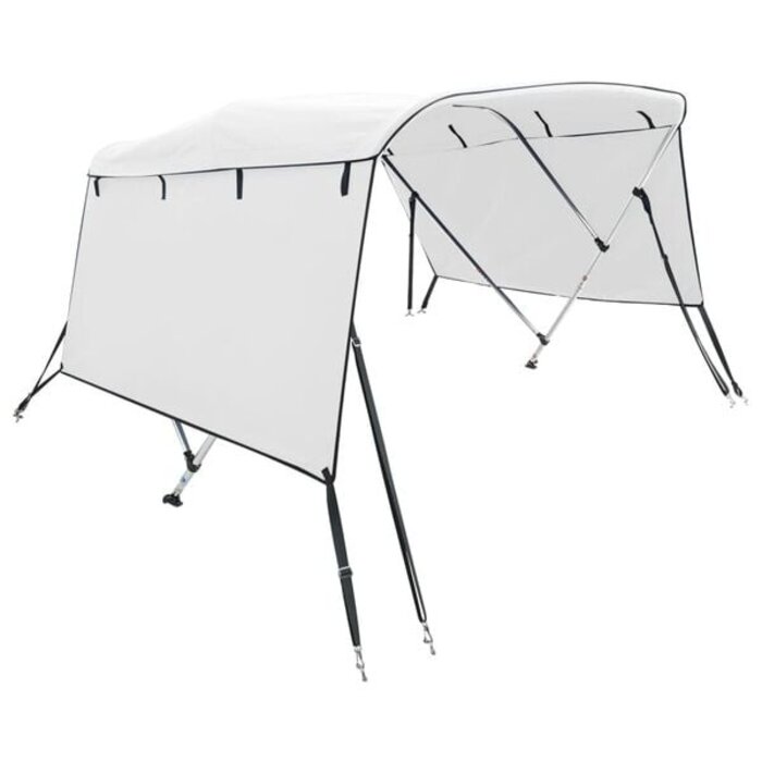 Vidaxl 3-Bogen Biminitop mit Seitenwänden 183 cm - Weiß - bis zu 35% Rabatt