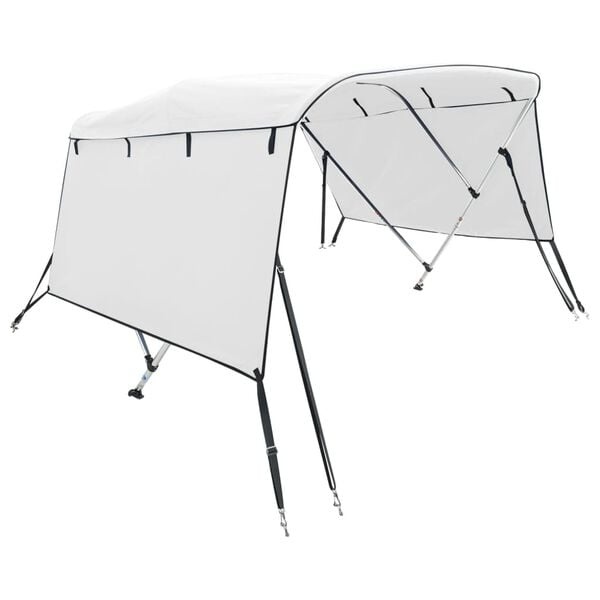 Vidaxl 3-Bogen Biminitop mit Seitenwänden 183 cm - Weiß - bis zu 35% Rabatt