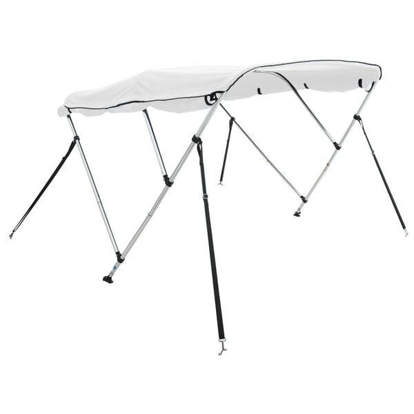 Vidaxl 3-Bogen Biminitop mit Seitenwänden 183 cm - Weiß - bis zu 35% Rabatt