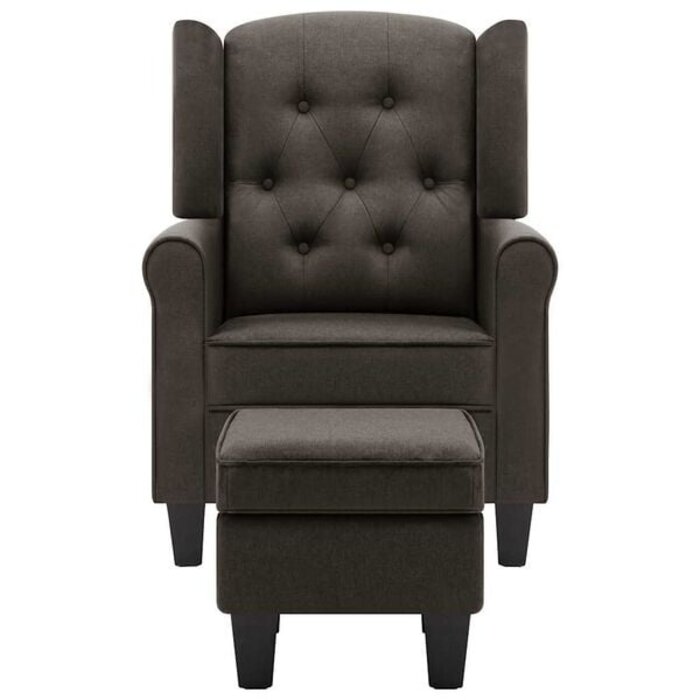 Vidaxl Moderner Loungesessel mit Fußhocker - Taupe - bis zu 35% Rabatt