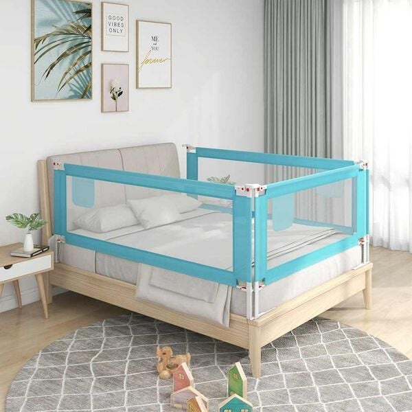 Vidaxl Bettgitter für Kinder, 200 x 25 cm, Blau - bis zu 33% Rabatt im Outlet
